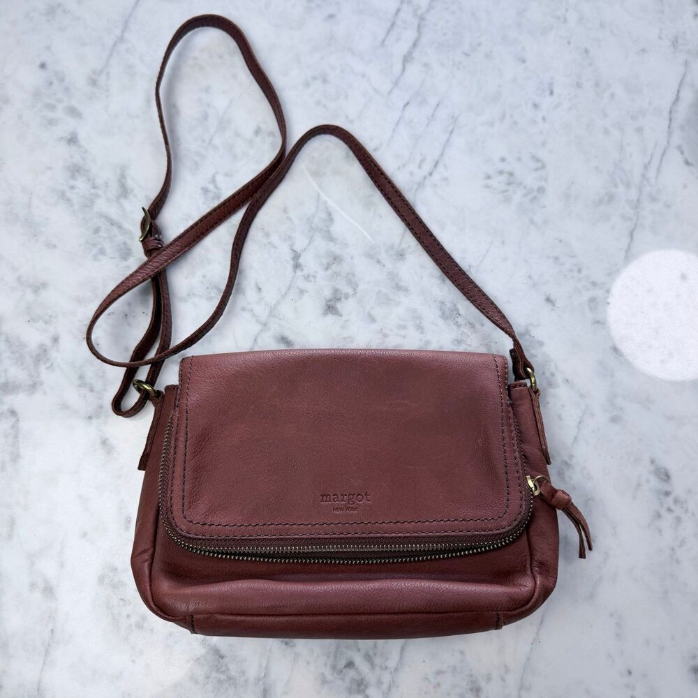Margot genuine leather brown crossbody
